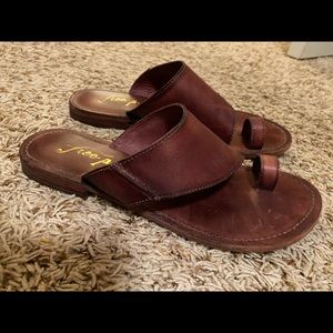 FREE PEOPLE Sant Antoni sandal Wine/Burgundy 38/8